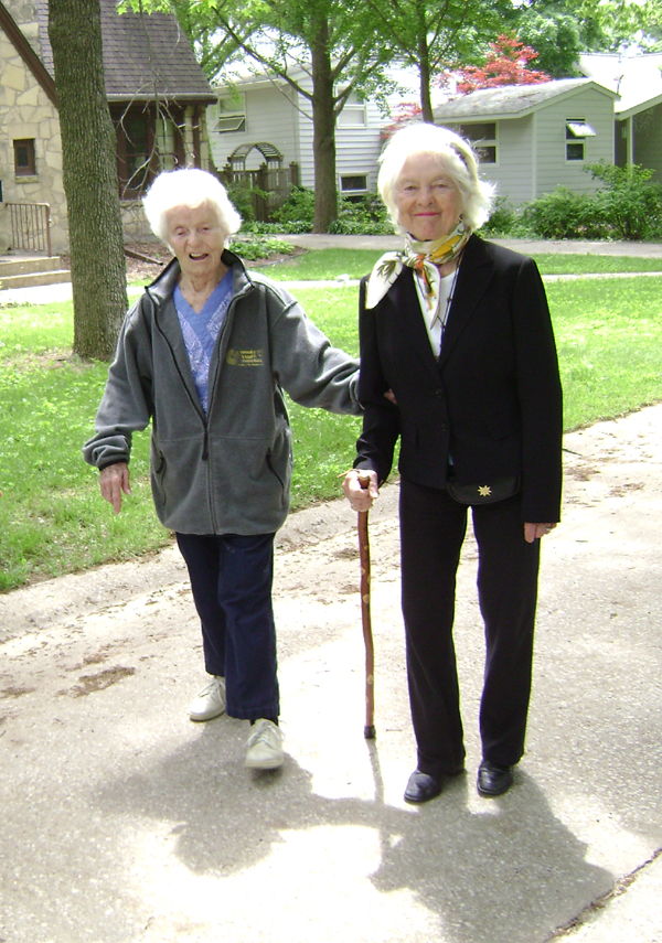 Nancy and Becca in Iowa, 2007